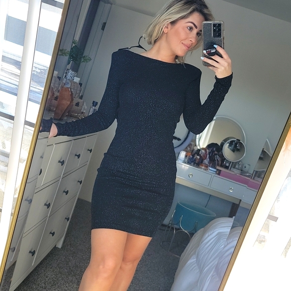 Open Back Sparkle Dress - Picture 2 of 9